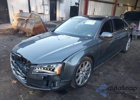 2014 Audi A8 L 4.0T из США, поврежденный, VIN WAUR2AFD4EN011091